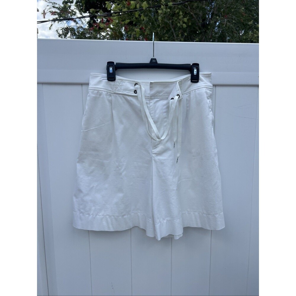 Uniqlo x Tomas Maier Womens 10 Stretch Chino Short White Size M Elastic Waist